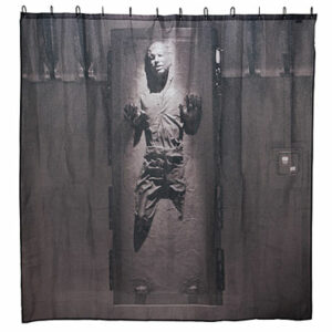 han solo in carbonite shower curtain