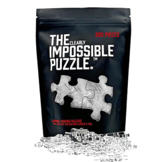 Impossible Jigsaw Puzzle is made of clear acrylic and it is one of the hardest puzzles to complete.