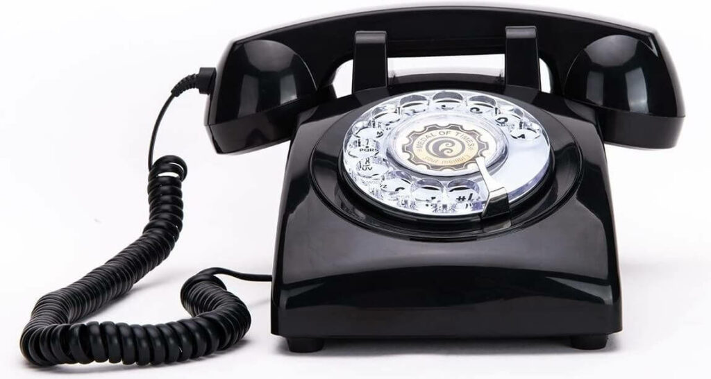 A classic 1960's rotary phone.
